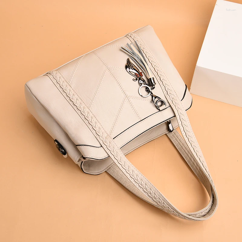 Shoulder Bags Handbags Women Designer High Quality Many Pockets Soft Leather Casual Crossbody For 2025 Sac