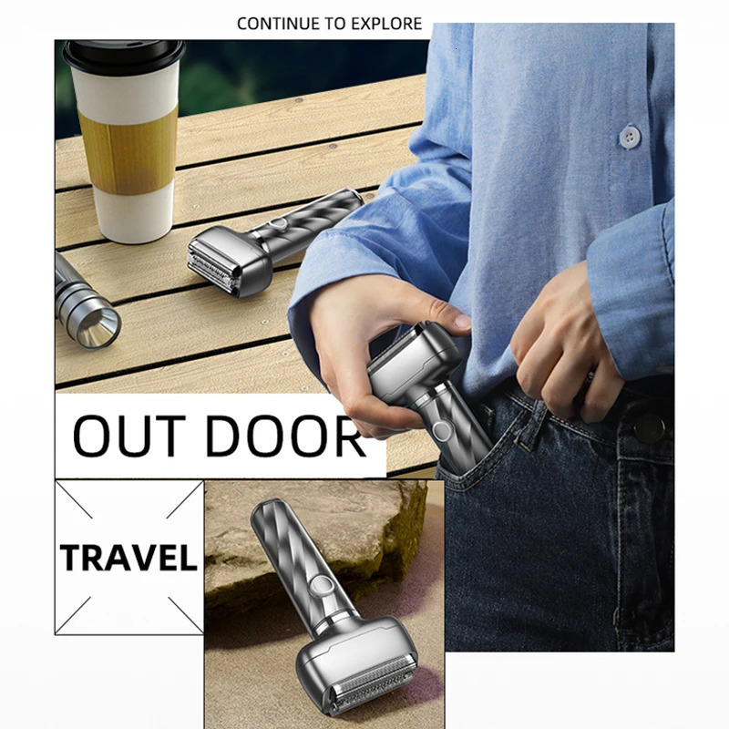 Professional Reciprocating Shaver For Man Multifunction Electric Beard Razor Twin Blade Rechargeable Face Knives Trimmer 240420