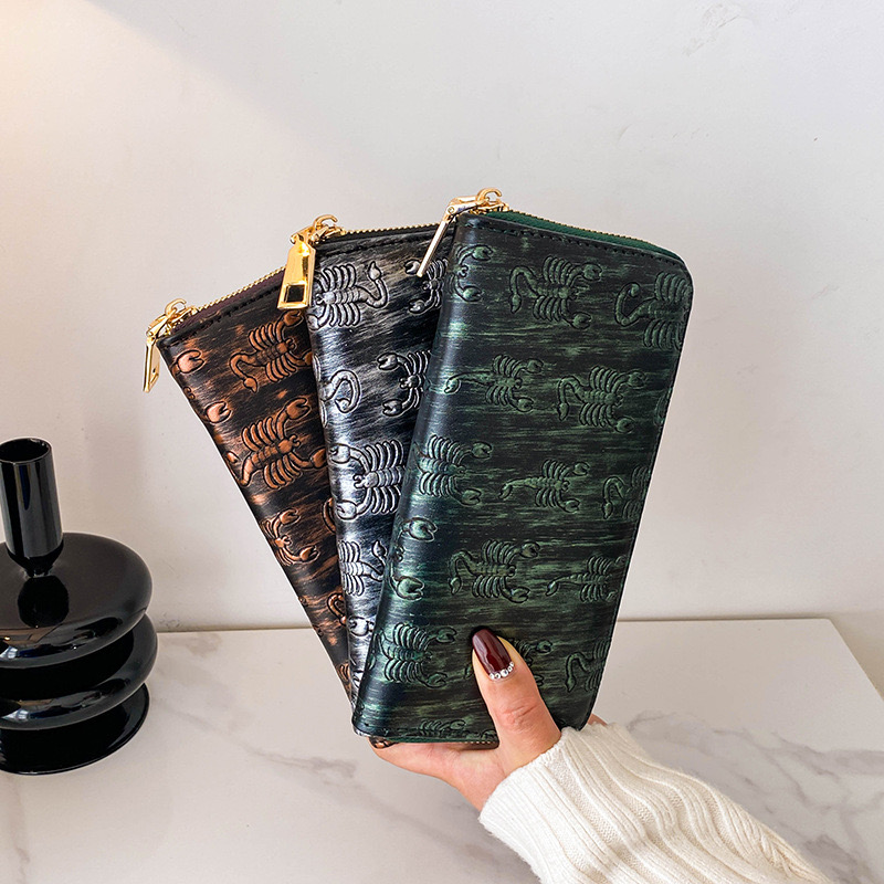 Free Shipping Fashion Women's 2024 New Scorpion Style Long Handbag Large Capacity Card Bag Zero Wallet Designer Bag Luxury Bag Tote Bag
