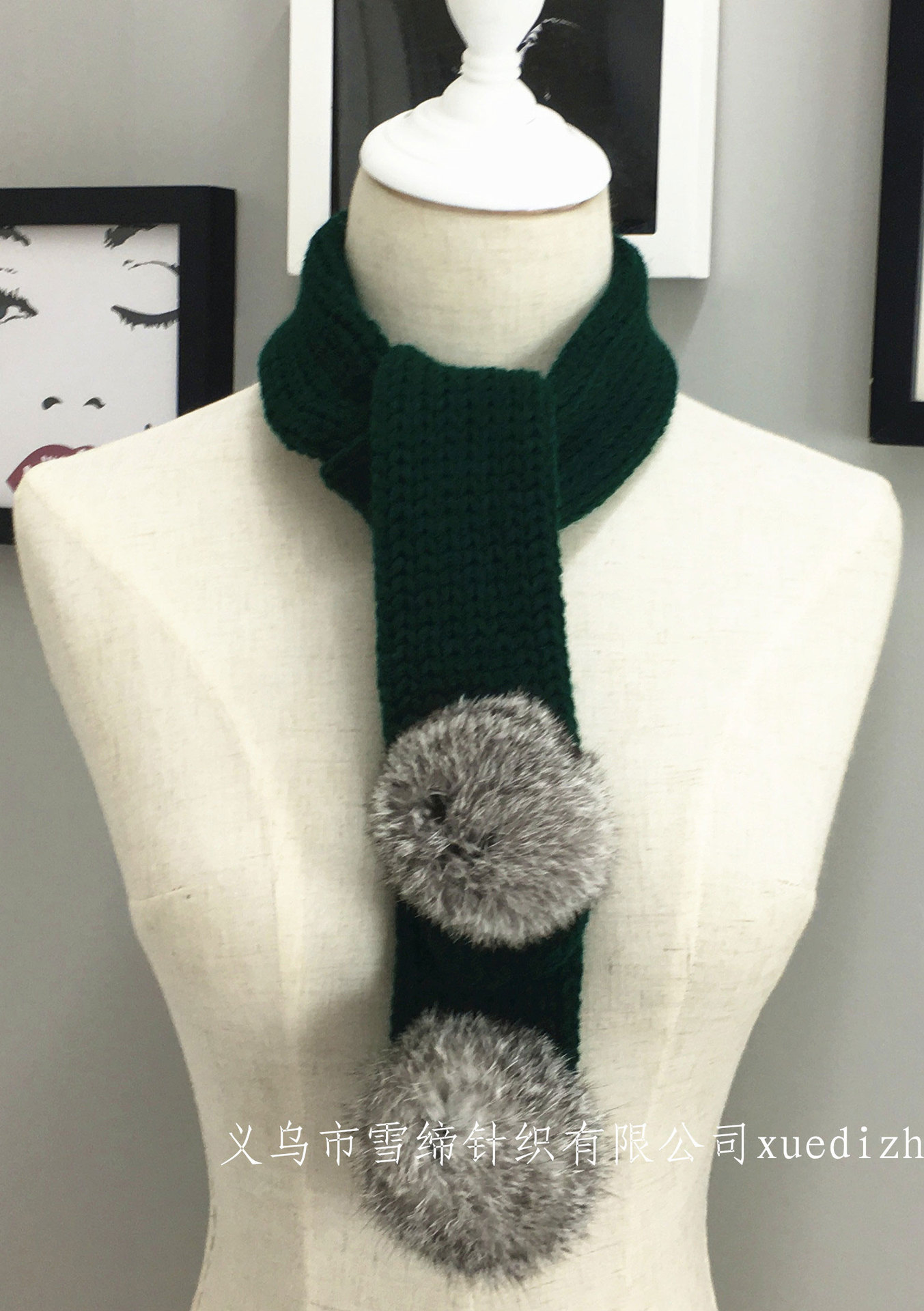 New Korean Versatile Solid Color Knitted Cross Small Scarf Women's Korean Edition Autumn/Winter Warm Scarf Wholesale