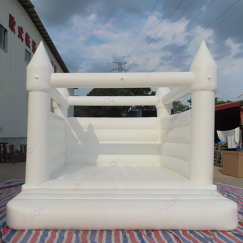 outdoor activities 4.5x4.5m (15x15ft) White bounce house Inflatable Bouncy Castle blow up moonwalk Jumping Bouncer houses Adult and Kids jumper for We