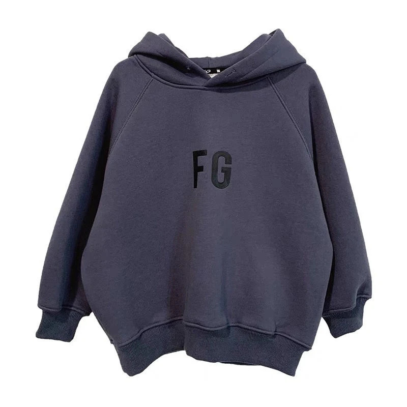 Sweater and wool hooded baby cashmere boy loose Korean version large childrens clothing for warmth 241128