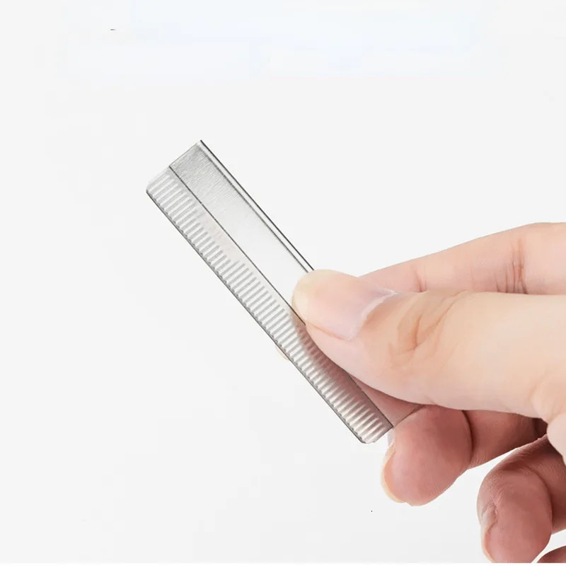 100 Piece Decorative Eyebrow Blade Stainless Steel Eyebrow Scraper Single-sided Corrugated Blade Eyebrow Trimmer Beauty 241128