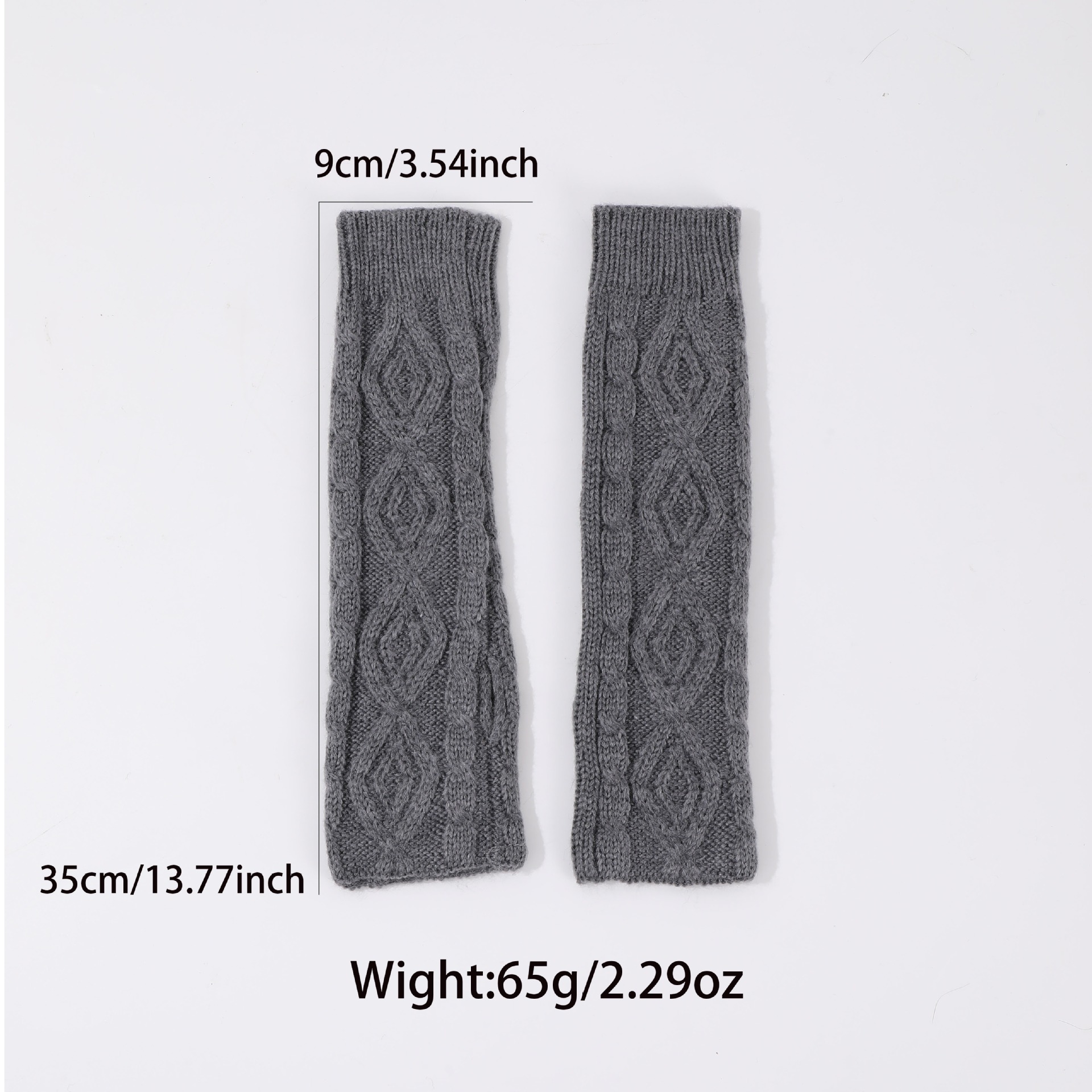 New gloves arm sleeves female autumn and winter long fingerless Fried Dough Twists half finger gloves thickened warm wool false sleeves