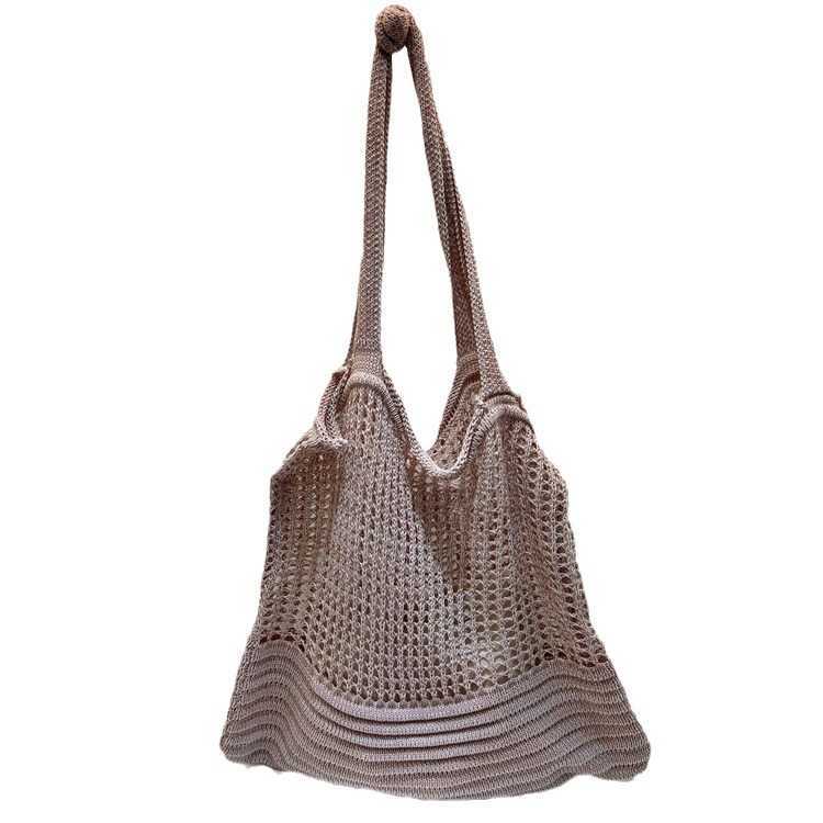 New niche design highend shoulder bag, armpit woven bag, women's autumn hollow hole knitted fabric bag
