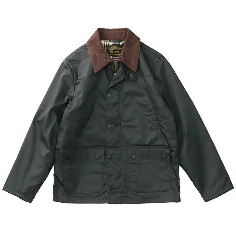 Fashion New retro scroll wax jacket mens simple Mti pocket casual thick cotton pad cargo jacket Y251124
