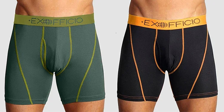 2 Pack ExOfficio Men Underwear Mens Sport Mesh 6 Boxer Brief Breathable Lightweight Quick Drying Man Underwear USA Size S-XXL 241127