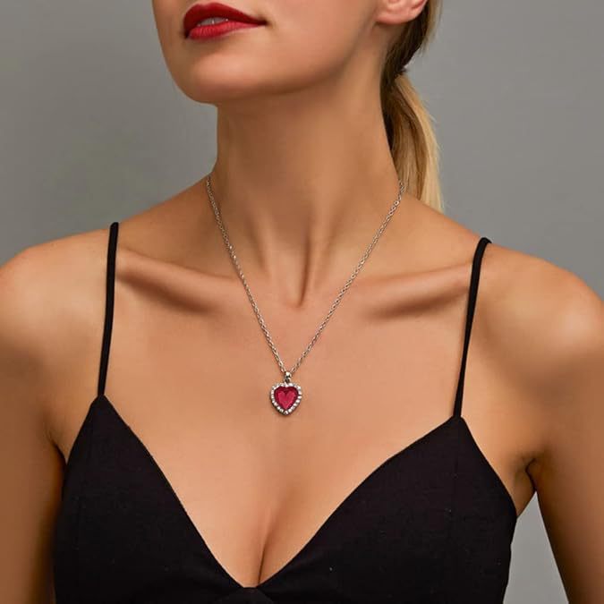 Cross-border explosive love zirconium set necklace earrings ring 3-piece fashion shining open ring high-class sense of women's jewellery