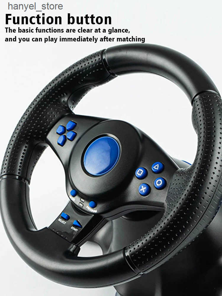 Game Controllers Joysticks New data Frog Racing GamePad 180 degree steering wheel vibration control lever 3 4 game remote control wheel drive L240910