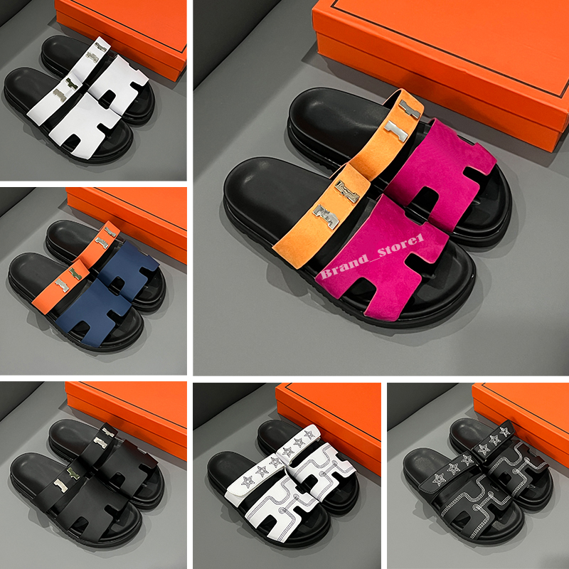 Slippers Chypre Sandal Designer Women Sliders Flip Flops Metal buckle Flat Sandals for Summer Beach Comfort Calfskin Leather Natural Suede Goatskin Slides Shoes