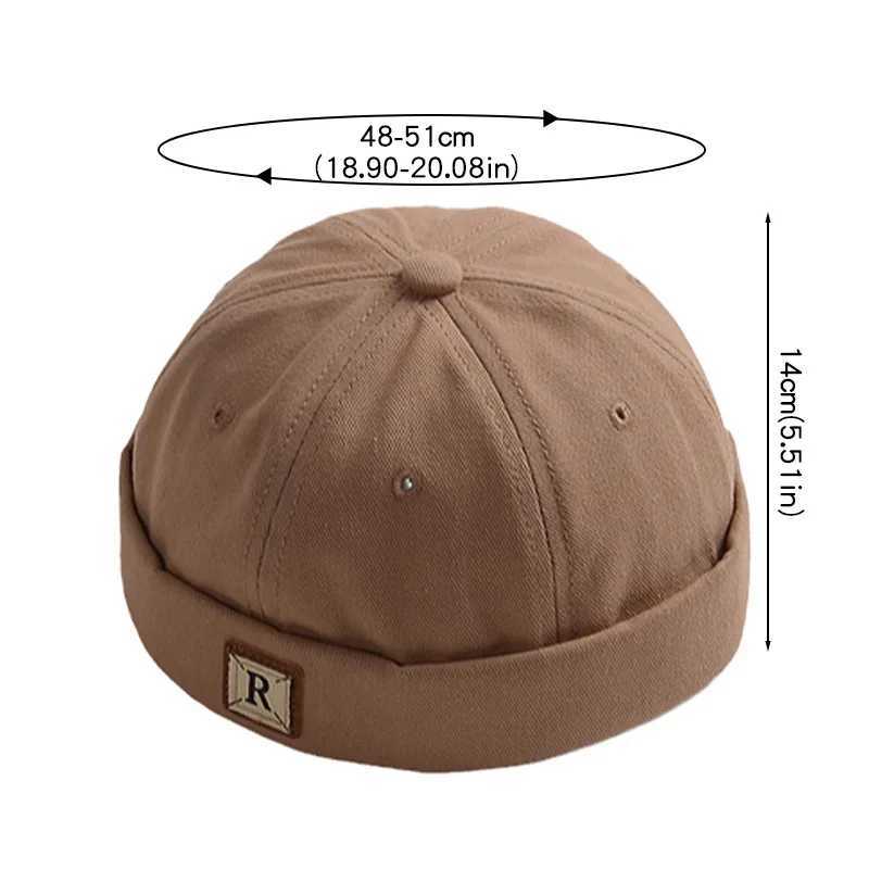 Caps Hats New Cool Baby Brimless Hat Letter Baby Boys Girls Hip Hop Caps Children Kids Adjustable Landlord Sailor Caps Bonnet H241128