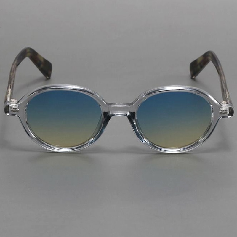 Small Oval Sunglasses Steampunk Men Retro Round Glasses Vintage Women Goggle Gothic Y2K Futuristic a Pilot with Cool INS Punk Personalized Cyberpunk S