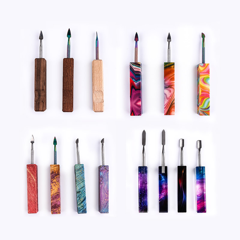 4.8-5.8 Inches Glass Crystal Resin Stainless Steel Dabber Tools Unique Design for Quartz Banger