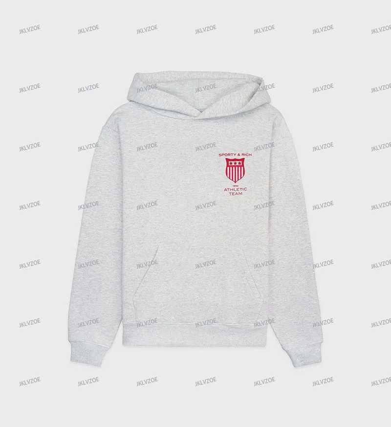 New Autumn and Winter North American Niche Sporty Rich Letter Print Womens Hoodie Cotton Sweatshirt Oversized Hoodie PulloversC241126