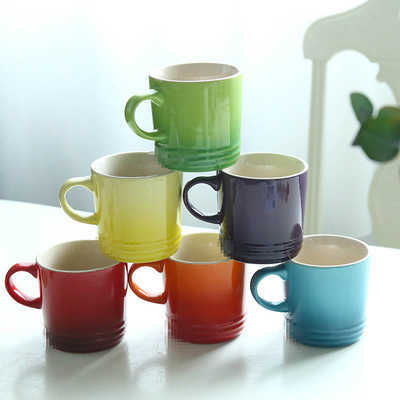 le creuset Candy Rainbow Mug 6-piece gift box Ice Cream mug Milk mug Water mug X241128