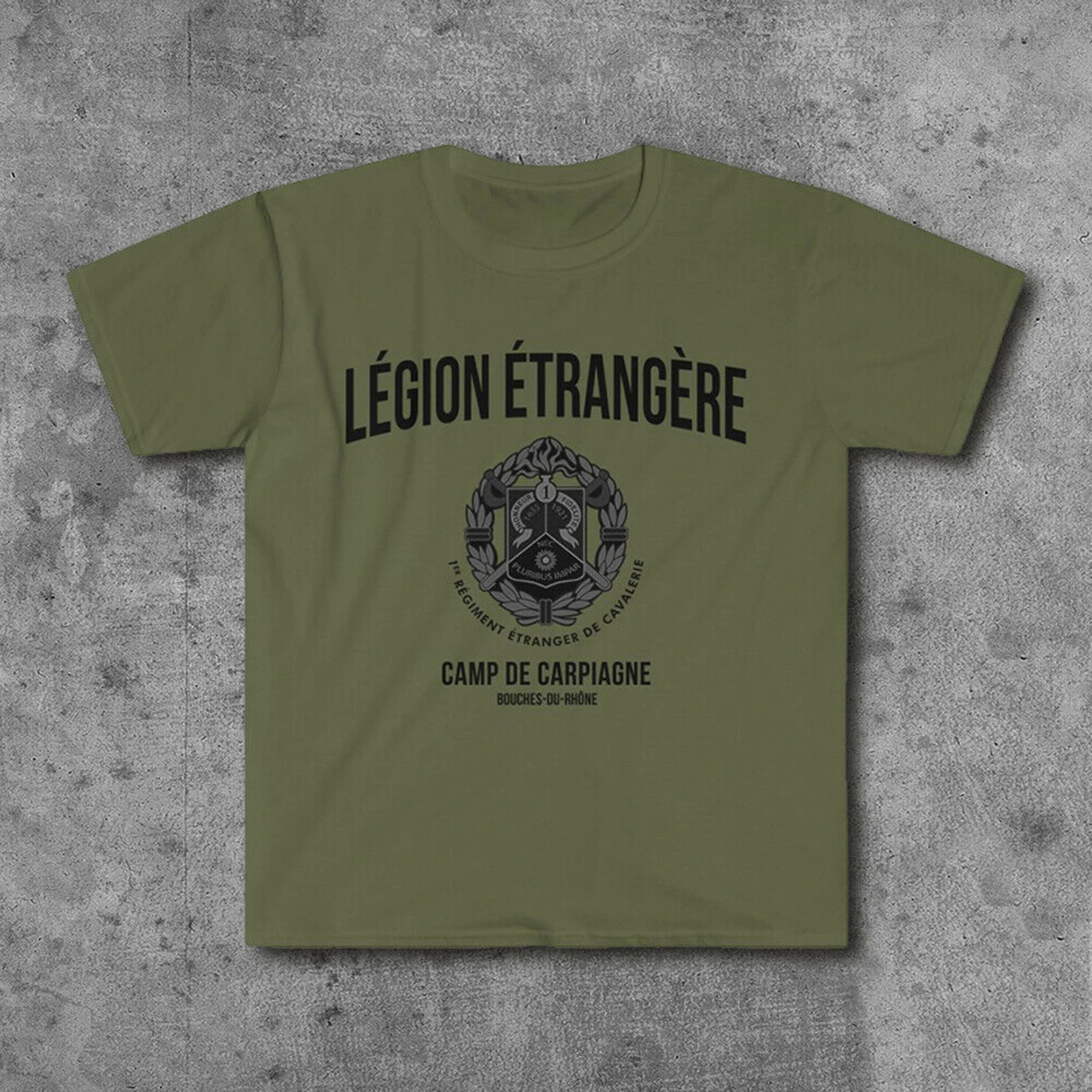 French Foreign Legion Motto 1 Cavalry Regiment Emblem T-Shirt. Summer Cotton Short Sleeve O-Neck Mens T Shirt S-3XL 240424