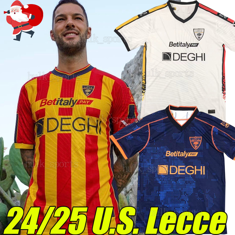 2024 2025 U.S. Lecce 3rd Soccer Jerseys 24/25 MORENTE KRSTOVIC DORGU PIEROTTI GASPAR BANDA REBIC SANSONE RAMADANI COULIBALY OUDIN KABA GALLO Home Away football shirt