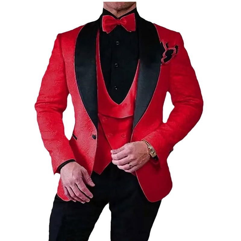 k886 Men's gold thread embroidered suit dress performance costume embroidered suit men