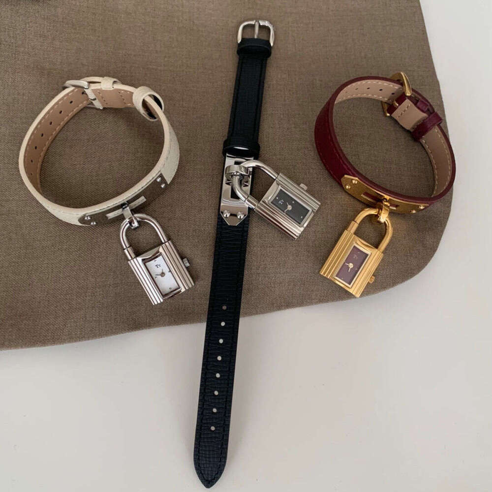 Handmade Stainless Steel New Women's Chain Genuine Leather Vintage Quartz Fashion Small Gold Watch