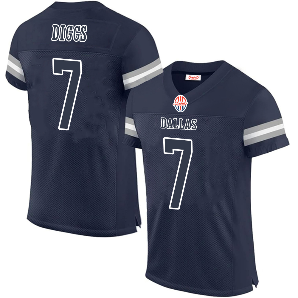 DIGGS,TREVON#7 LAMB,CEEDEE#88 PARSONS,MICAH#11 PRESCOTT,DAK#4 REDWINE,SHELDRICK#20This baseball uniform is a quick-drying custom-made sportswear for t