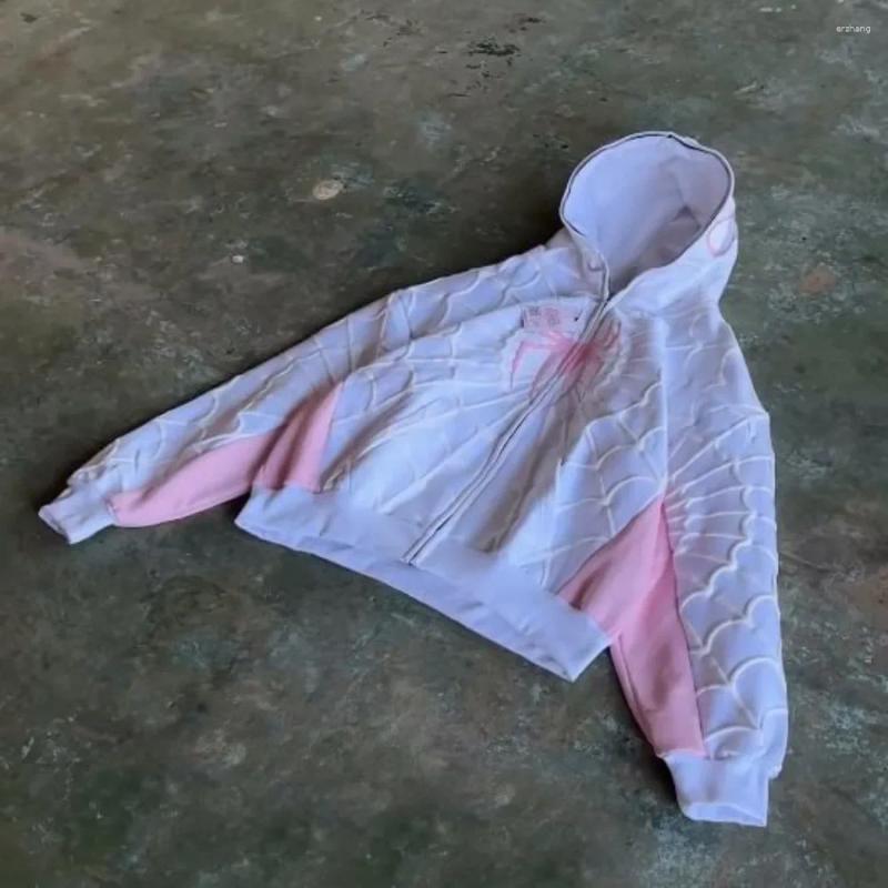 Women's Hoodies Streetwear Zip Hoodie YK Clothes Mens Womens Harajuku Gothic Hip Hop Embroidered Oversized Sweatshirt Jacket