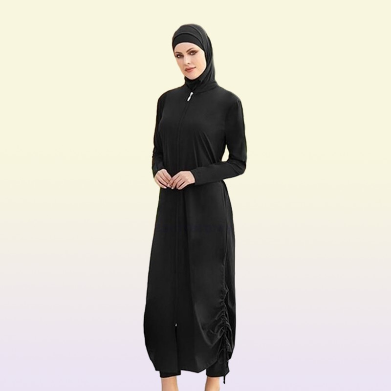 Swim Wear Islamic Women Muslim Swimwear Long Dress And Pants Burkini Swimsuit Modest Surf Sport Full Suit Swimming 3 Piece Sets