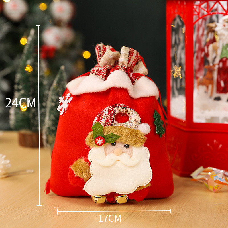 Naughty and Faceless Santa Claus New Handbag, Christmas Decoration Supplies Candy Bag