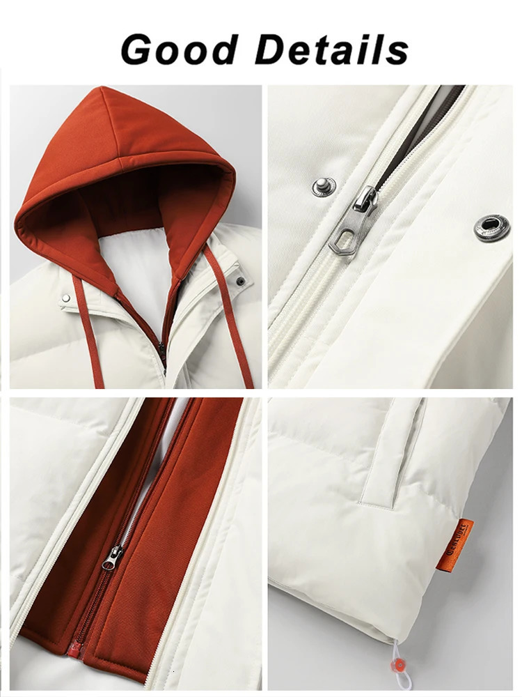 Plus Size Mens Winter Jacket Thick Warm Parka Coat Korean Fashion Cotton Padded Thermal Outerwear Hooded Windbreaker 8XL w241126