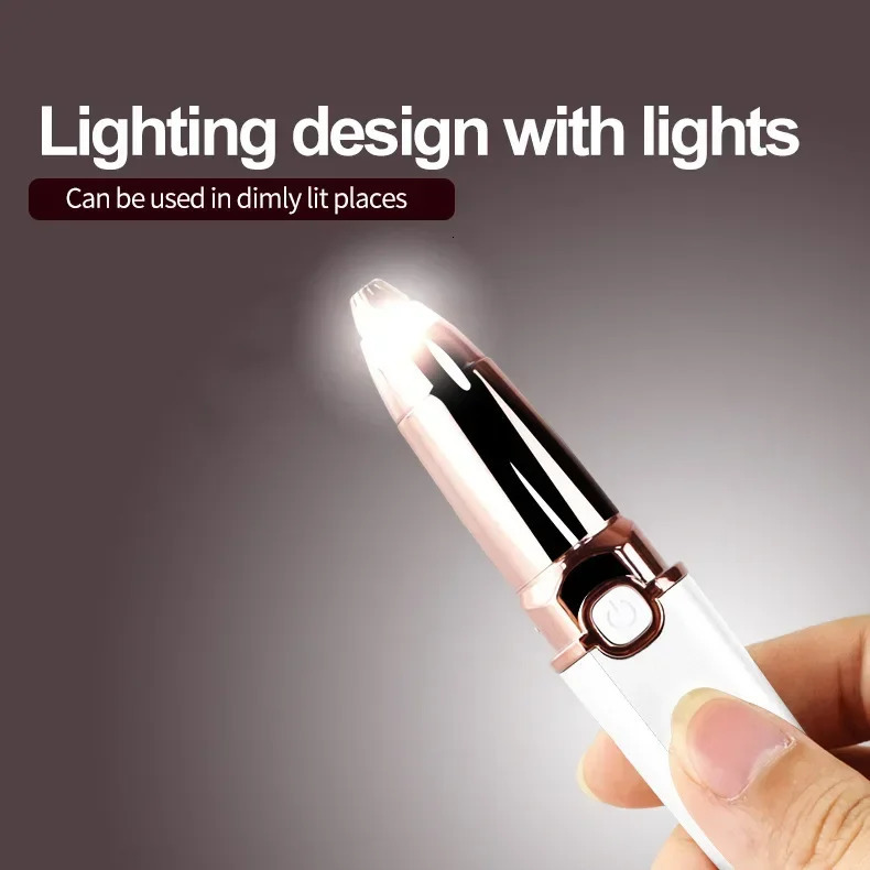 two-head electric shaver for women eyebrow trimmer USB charging eyebrow trimmer Portable facial lip hair remover 241128