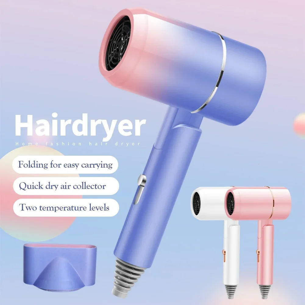 MIni Folding Hairdryer 750W with Carrying Bag Air Anion Hair Care for Home Travel Hair Dryer Dormitory Blow Drier 220V-240V 241128