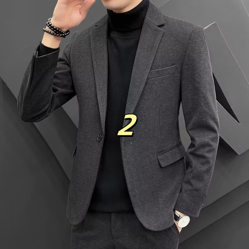 Men's Slim Fit Business Suit Jacket - Casual Trendy K432 Design