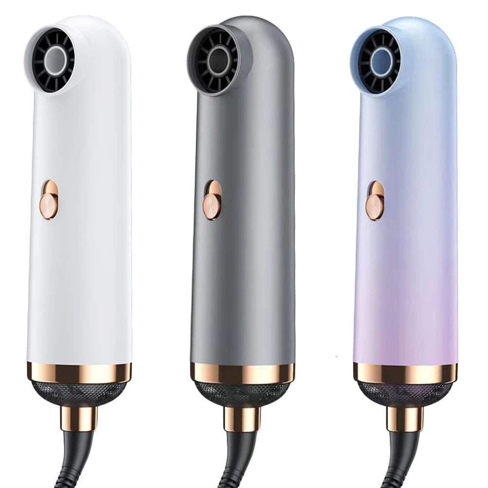 Ionic Hair Dryer Powerful Mini Hair Blow Dryer 3 Speeds Portable Hair Straightening Comb Anti-Winding Travel Bathroom Appliances 241128