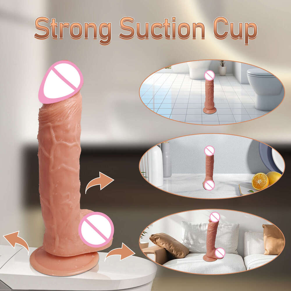 Realistic Silicone Dildo & Butt Plug - Flexible Anal/G-Spot Stimulator with Suction Cup, Strapon-Compatible for Women & Couples