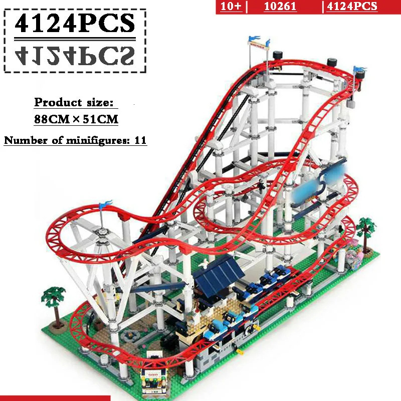 Blocks Spot 15039 Big Roller Coaster Compatible 10261 18003 Diy Model 4619Pcs Building Blocks Childrens Birthday Gifts S2412192