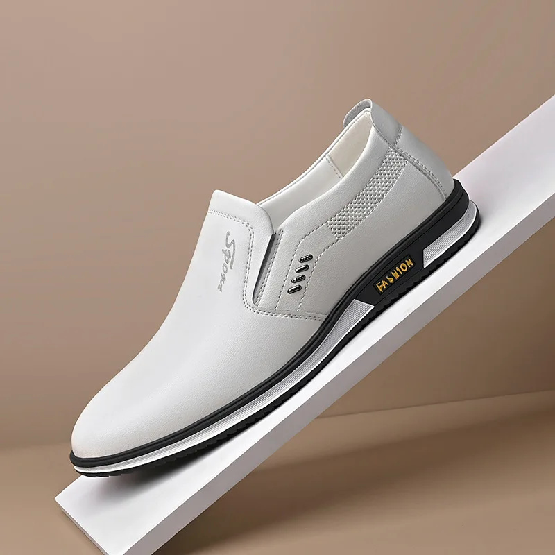 Oversized British Ddmysports White Ooded Leather Autumn Men S Casual Shoes Outdoor hoes
