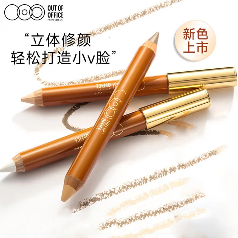 OUTOFOFFICE Double-ended Shadow Pencil Grooming Crayon Long-lasting Con Effect Rare Beauty Professional Cosmetic 240412