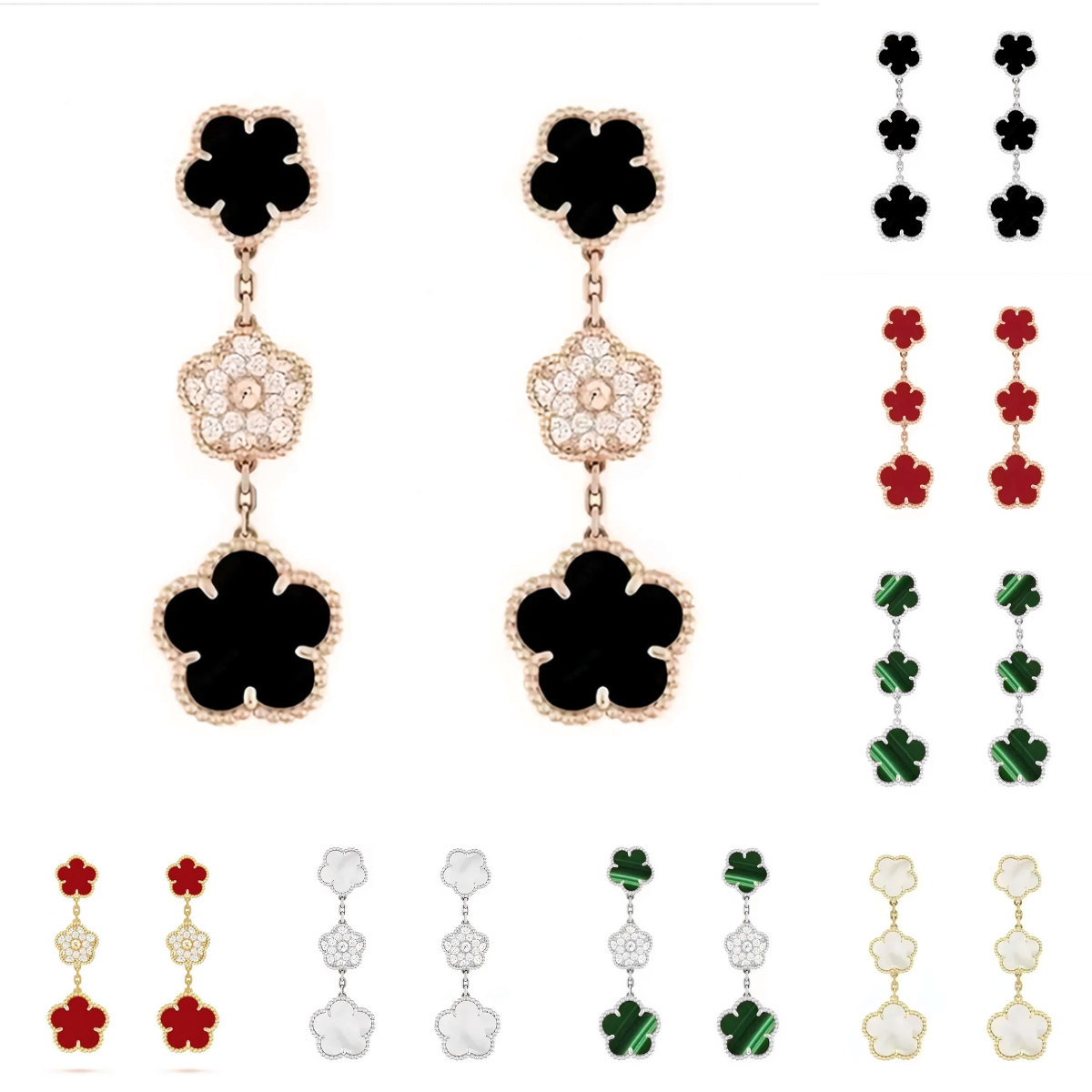 designer jewellery earring clover earring designer jewelry wholesale diamond earing man charm earring diamond drop earring designer clips earring for woman gift