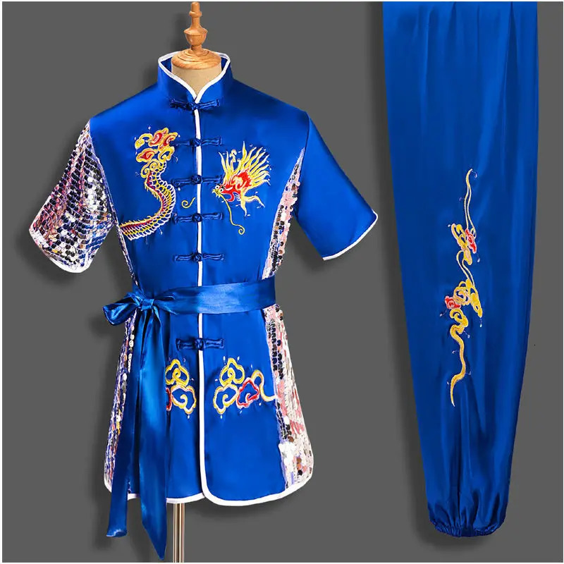 Mens Traditional Chinese Dragon Martial Arts Uniform Kung Fu Costume Set Martial Arts Uniform Tai Chi Clyde Doist Shaolin 241127