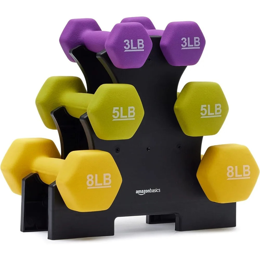 Neoprene coated hexagonal training dumbbell hand weight set 241127