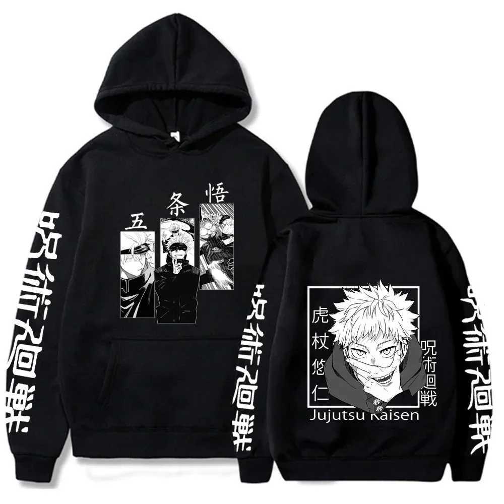 Japan Anime Jujutsu Kaisen Men Women Hoodies Satoru Gojo Loose Sweatshirt Unisex Autumn Warm Casual Streetwear XJ250621