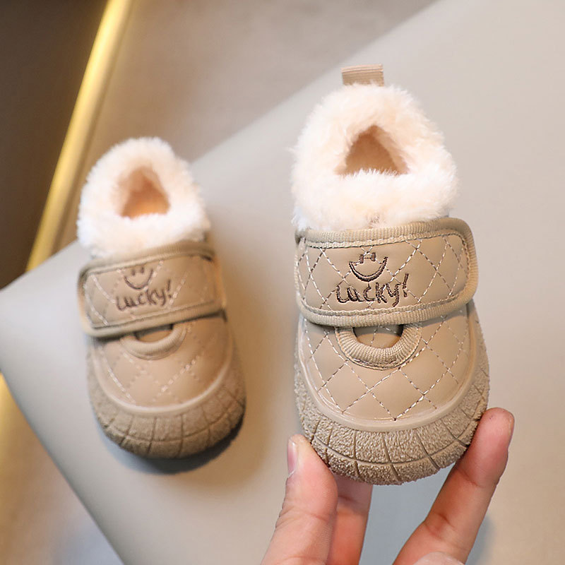 Toddler Walking Shoes Infant Cotton Shoes Warm Kids Winter Casual Cartoon Furry Shoes Littlesprouts Girl Boy Anti-slip Soft Sole Baby Shoes Size 16 - 