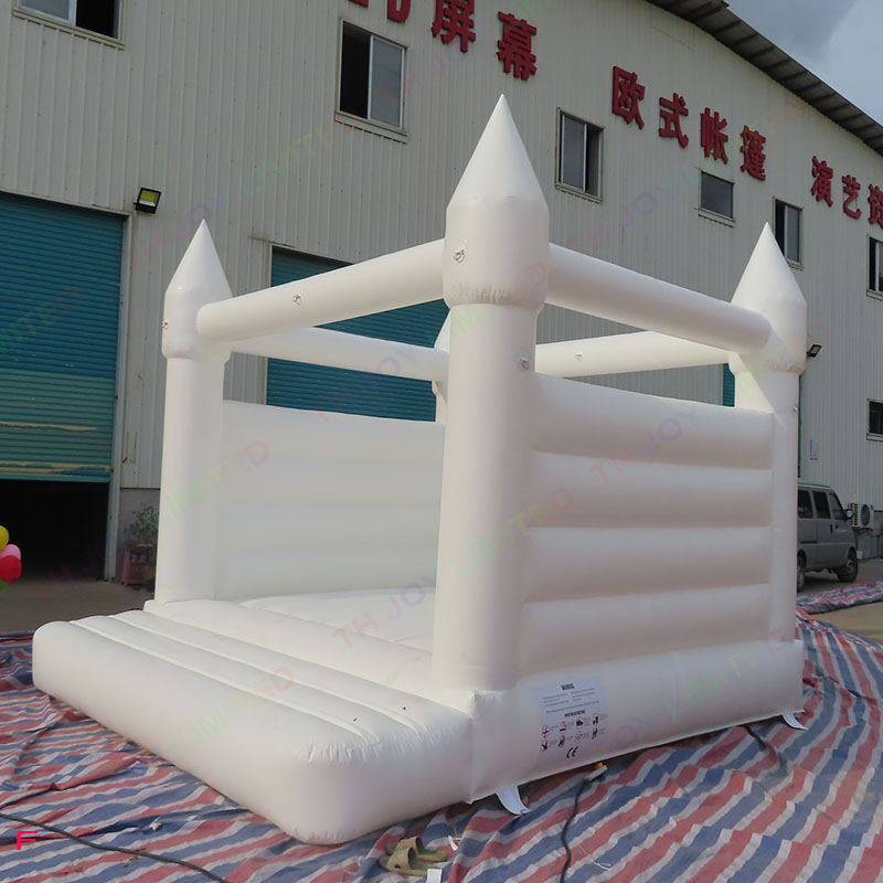 outdoor activities 4.5x4.5m (15x15ft) White bounce house Inflatable Bouncy Castle blow up moonwalk Jumping Bouncer houses Adult and Kids jumper for We