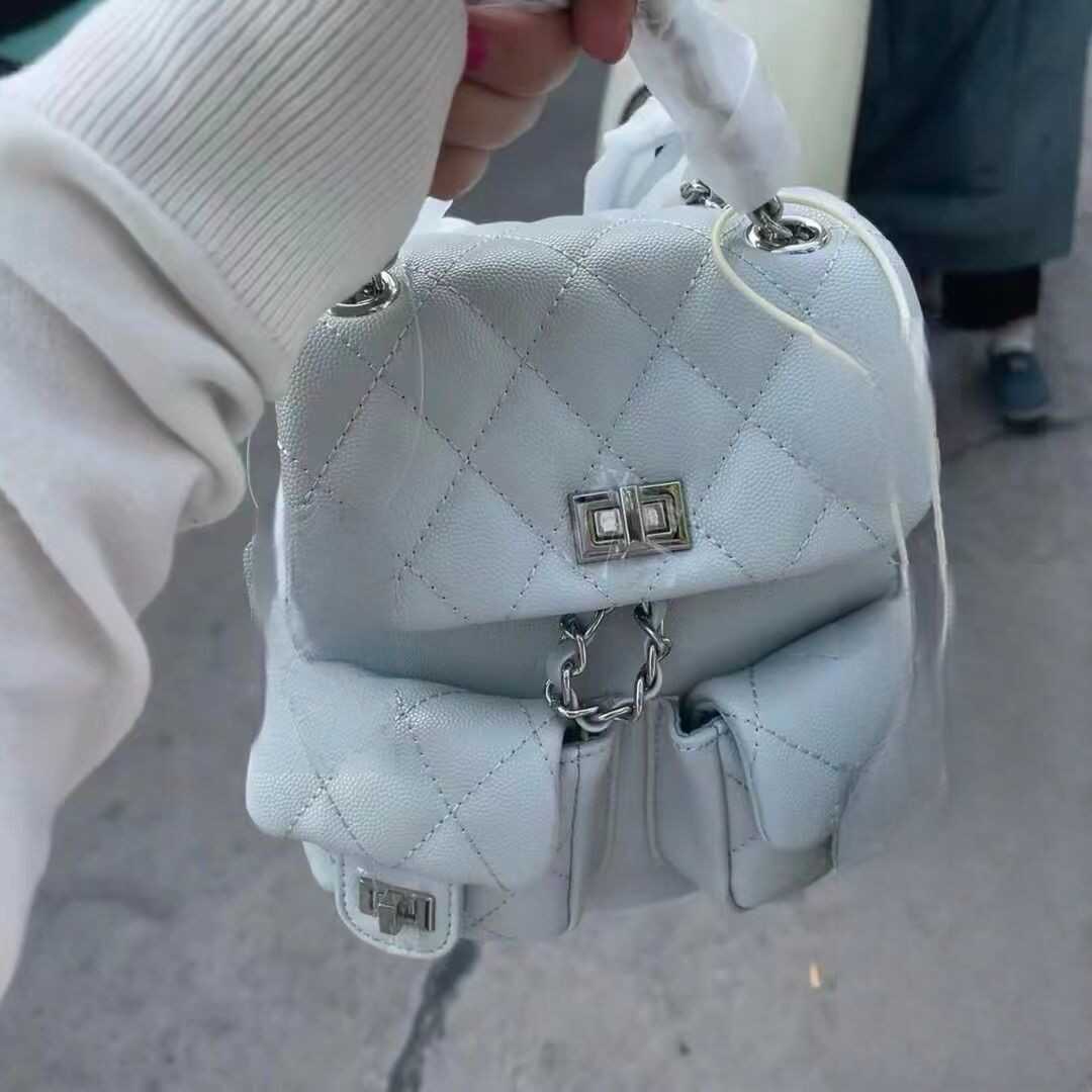Free Shipping Women's Small Fragrant Korean Edition Versatile Chain Student Large Capacity Fashion Trend Backpack Designer Bag Luxury Bag Tote Ba