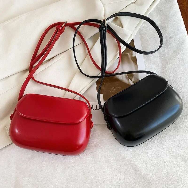 Women Messenger High Quality PU Leather Shiny Shoulder Fashion Hard Flip Buckle Mobile Phone Bag Outing Coin Purse