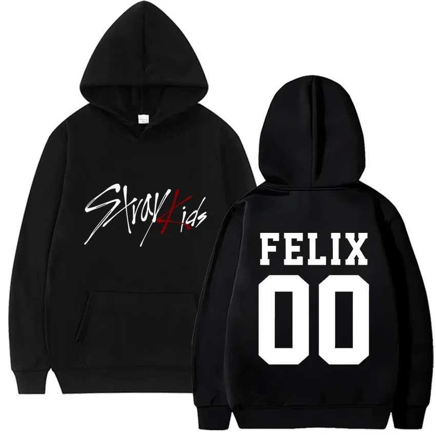 Trend Kpop Stray Kids SKZ Hooded sweatshirts Men Women Fce Straykids Seungmin FELIX HYUNJIN JEONGIN MINHO Printed HoodieXJ241128