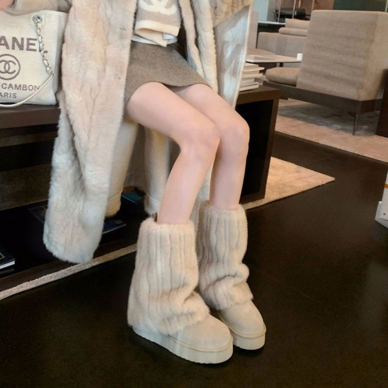 Platform Winter Women Shoes Keep Warm Mid-Calf Snow Boots Ladies Lace-up Comfortable New Quality Waterproof atos Mujer 5de3