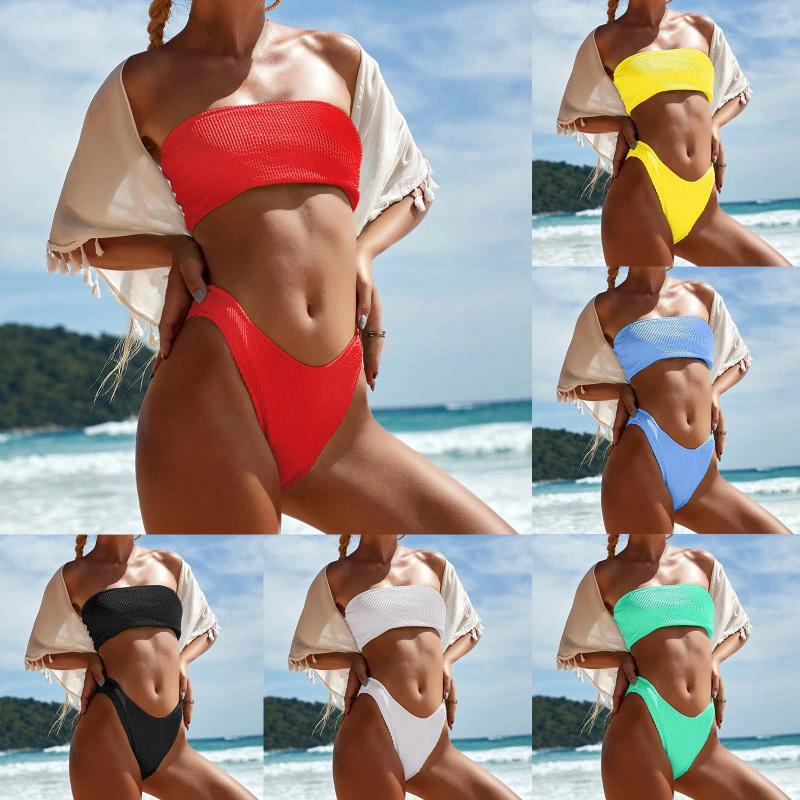 Womens Swimwear Push Up Brazilian Swimsuit Bikini Beachwear Women Flat Chested Set Swimwears Tankinis 2024