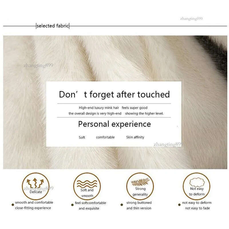 Fur Coat Female Fur Mink Hair Medium Length Hooded Slim Winter Jacket Coat Collar Natural Liner Long Outerwear