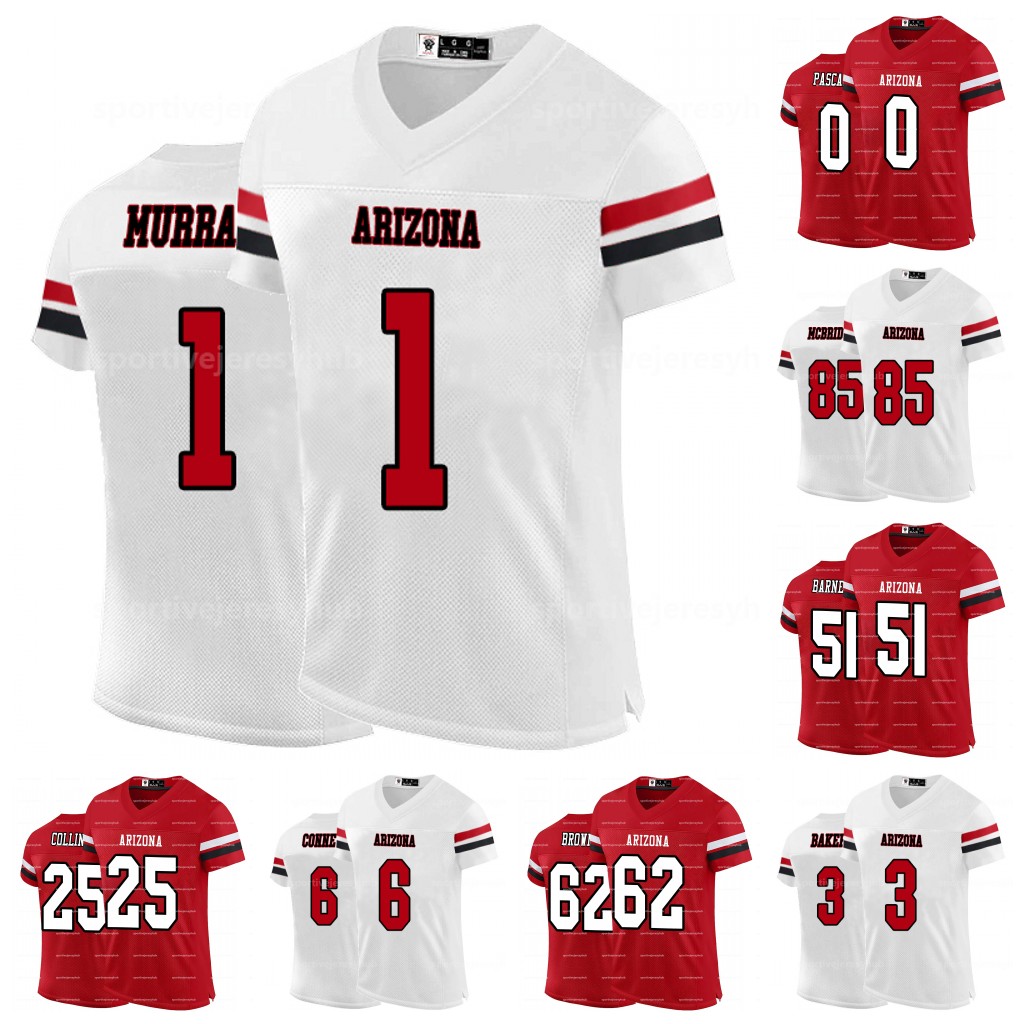 Shxinet Men/Women/Youth Football Jersey Murray Baker Conner Collins McBride Higgins Weaver Hernandez Thompson Brown Red White Personalized Name Number