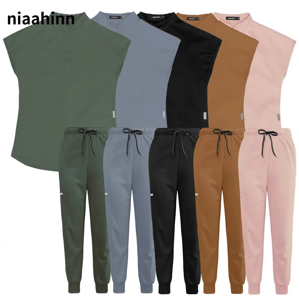 High Quality Scrub Uniform Jogging Pant Pet Grooming Doctor Work Clothes Health Care School Accessories Nursing Workwear 240410